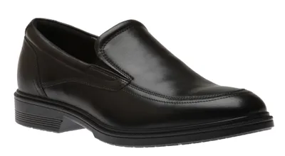 Lisbon Black Leather Slip-On Dress Shoe