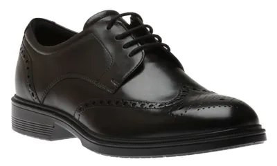 Lisbon Black Leather Brogue Dress Shoe