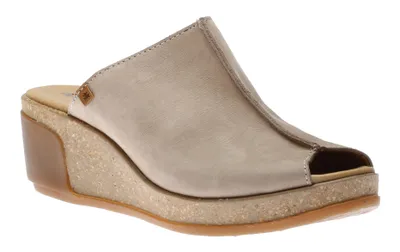 Leaves Piedra Beige Slide Wedge Sandal