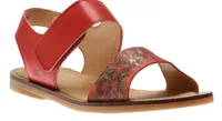 Tulip Cinnamon Leather Flat Sandal