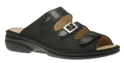 Anacapa Black Leather Slide Sandal