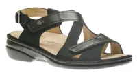 Leawood Black Leather Sandal