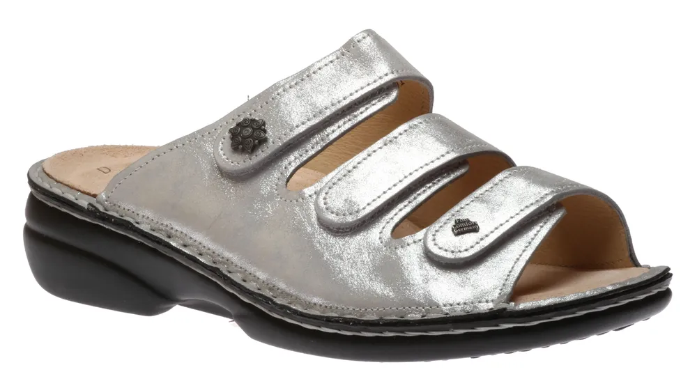 Menorca Silver Slide Sandal