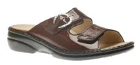 Mumbai Bordeaux Patent Leather Slide Sandal