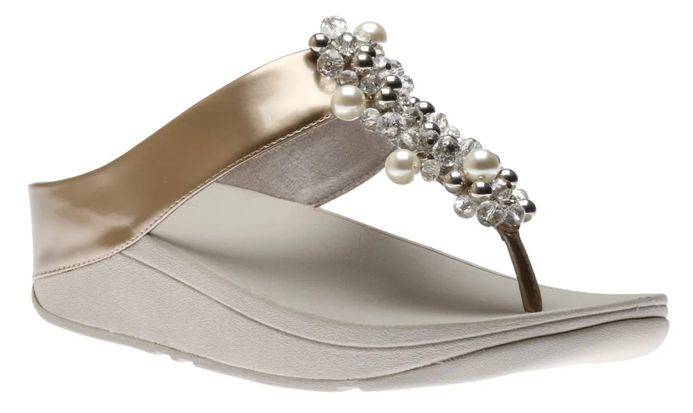 Deco Silver Pearlized Thong Sandal