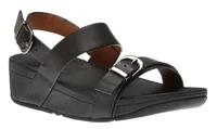 Edit Black Leather Back Strap Sandal