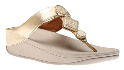 Leia Vintage Gold Thong Sandal