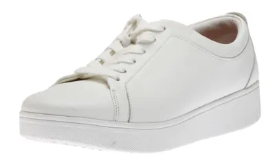 Rally White Leather Lace-Up Sneaker