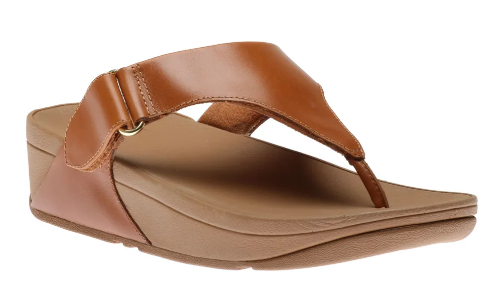 Sarna Tan Brown Leather Thong Sandal