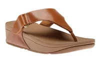 Sarna Tan Brown Leather Thong Sandal