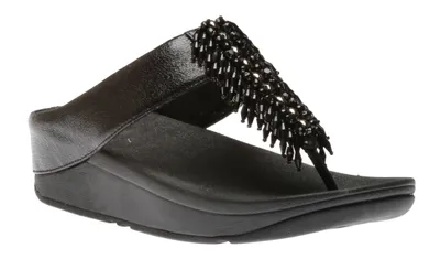 Velma Adorn Black Thong Sandal