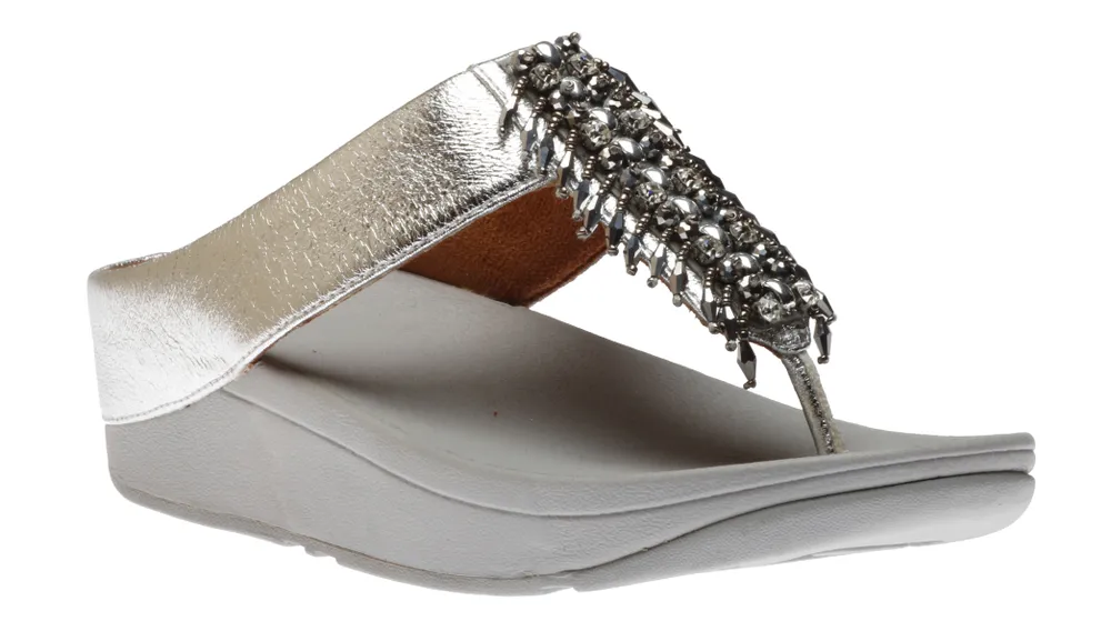 Velma Adorn Silver Thong Sandal