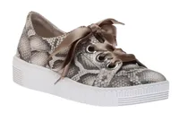 43.330.30 Taupe Snakeskin Lace-Up Sneaker