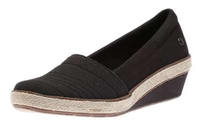 Quinn Black Wedge Loafer