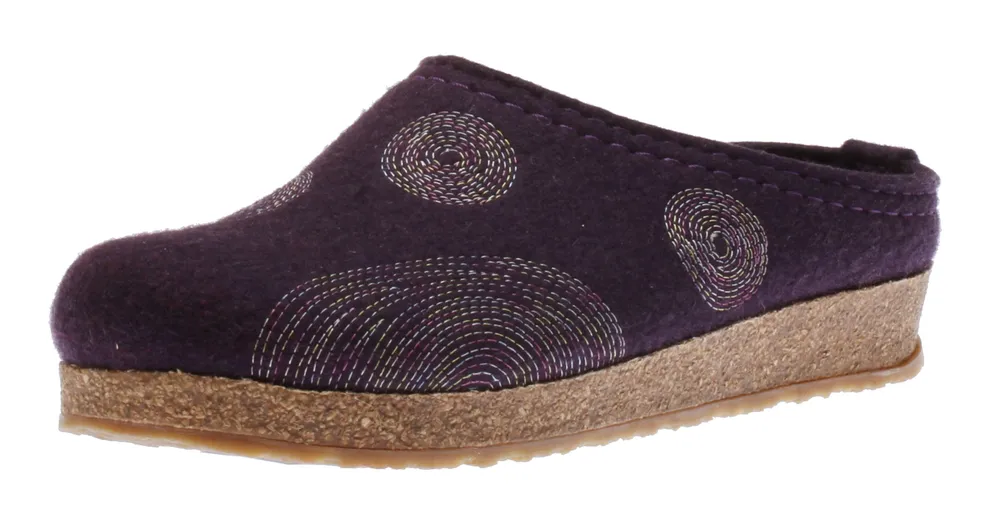 Spirit Purple Eggplant Wool Felt Clog