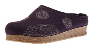 Spirit Purple Eggplant Wool Felt Clog