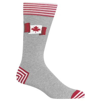Hotsox Men's Canadian Flag Crew Socks
