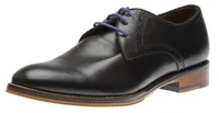 Conard Black Leather Plain Toe Oxford Dress Shoe