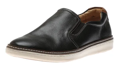 McGuffey Black Leather Slip-On Sneaker