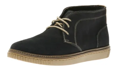 Wallace Navy Suede Lace-Up Chukka Boot