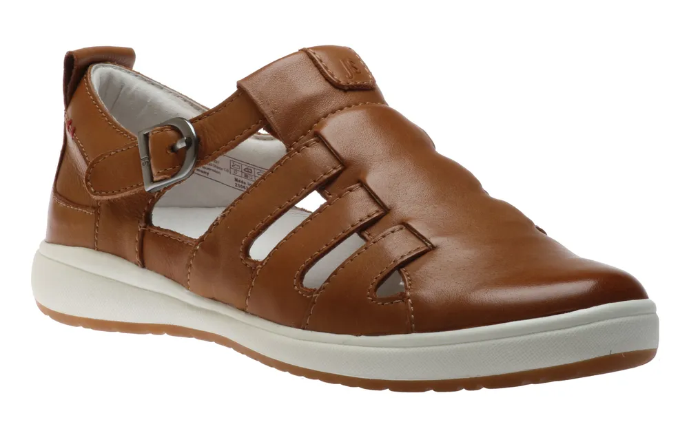 Caren 16 Brandy Brown Leather Fisherman Sandal