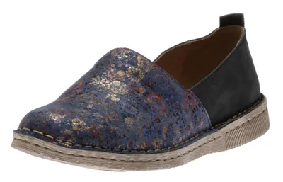 Sofie 33 Ocean Blue Floral Slip-On Espadrille Flat Shoe