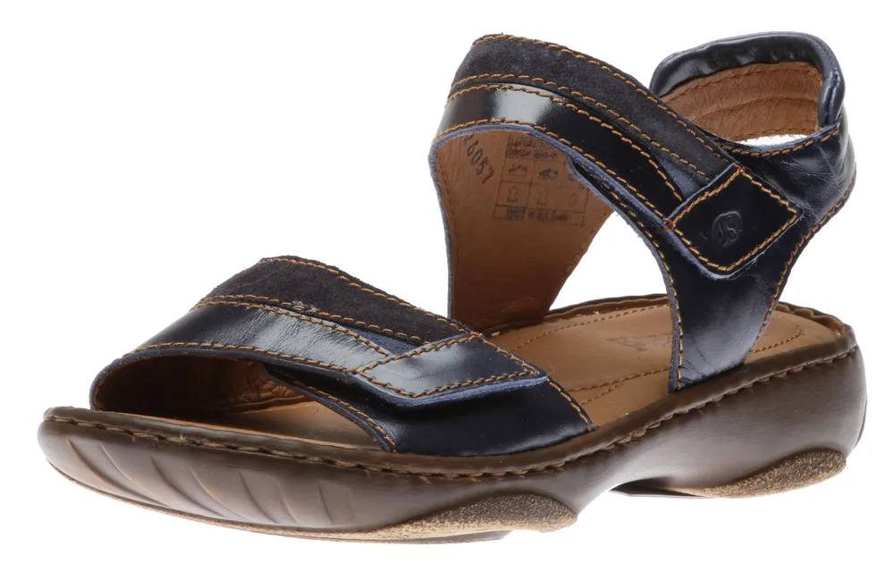 Debra 19 Denim Blue Leather Sandal