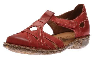 Rosalie 29 Hibiscus Red Leather T-Strap Mary Jane Sandal