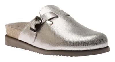 Halina Metallic Silver Clog