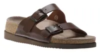 Helda Plus Wide Width Chestnut Brown Slide sandal