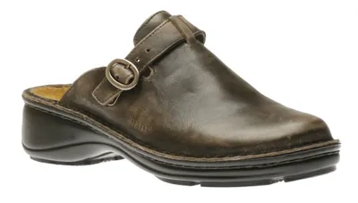 Aster Vintage Grey Leather Clog