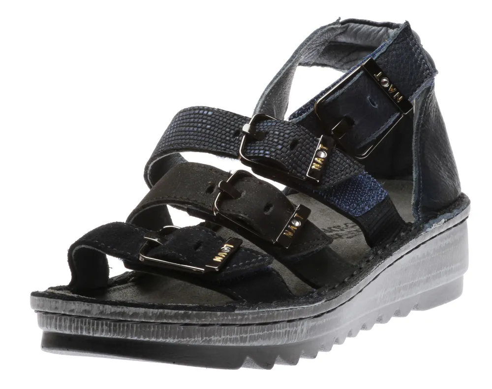 Begonia Blue Leather Sandal