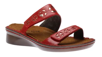 Cornet Red Leather Slide Sandal
