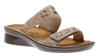 Cornet Beige Leather Slide Sandal