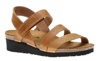 Kayla Brown Leather Wedge Sandal