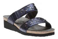 Susan Polar Sea Leather Slide Sandal