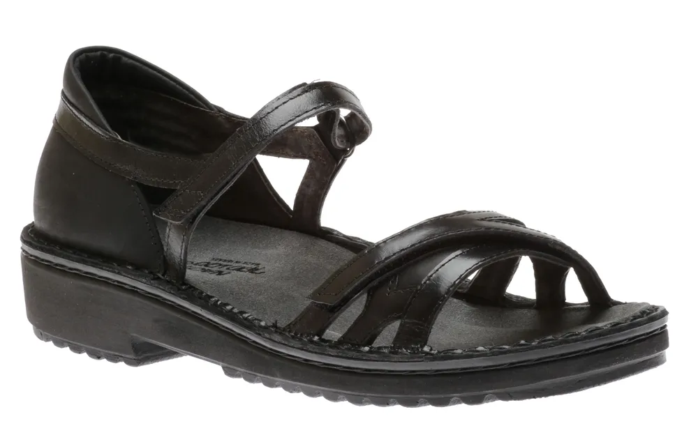 Tatiana Black Leather Sandal