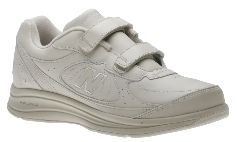 MW577VB Beige Leather Velcro Walking Shoe