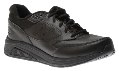 MW928BK3 Black Leather Lace-Up Walking Shoe