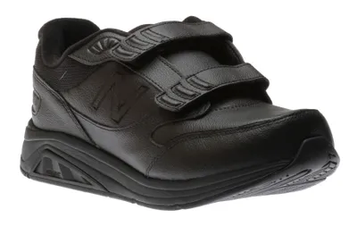 MW928HB3 Black Leather Velcro Walking Shoe