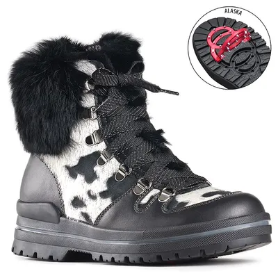 Ginger Black White Winter Boot