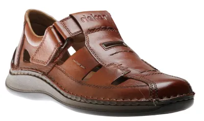 Clarino Brown Leather Fisherman Sandal