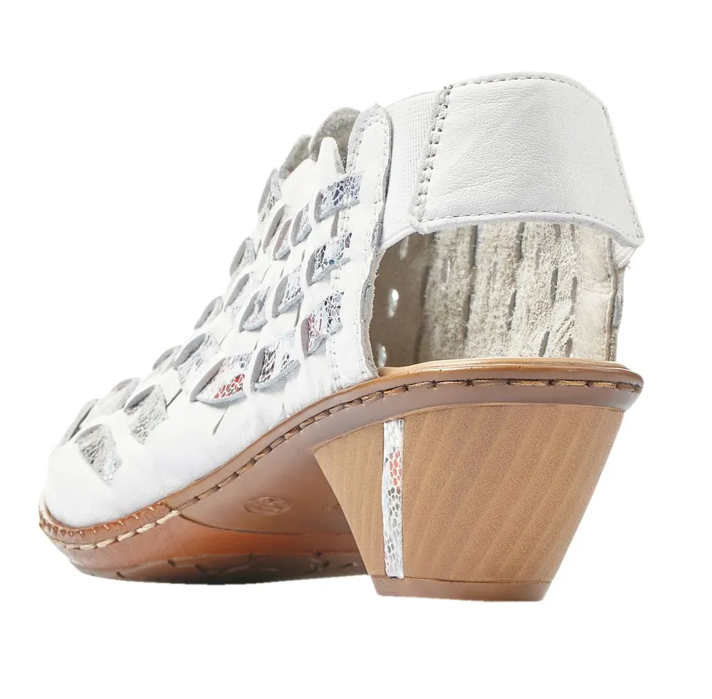 Massa White Multicolour Woven Sandal