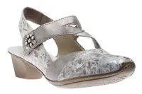 Astrale Silver Mary Jane Slingback Sandal