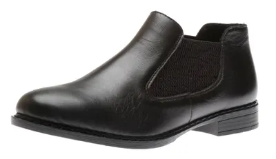 Deserto Black Leather Low Ankle Chelsea Boot