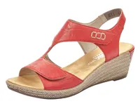 Ottawa Red Leather Wedge Sandal