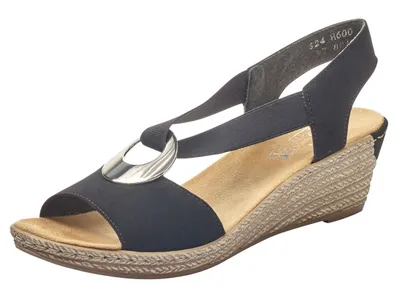 Morokko Black Silver Disc Wedge Sandal