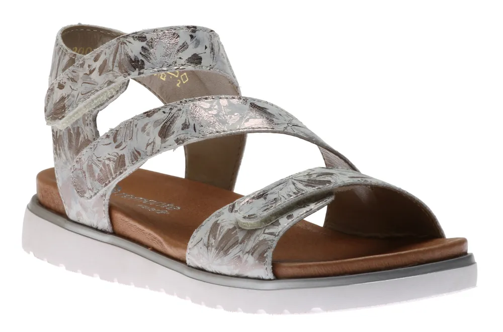 Astrale Silver Flower Strappy Sandal