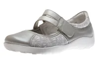 Orion Silver Mary Jane Flat Shoe