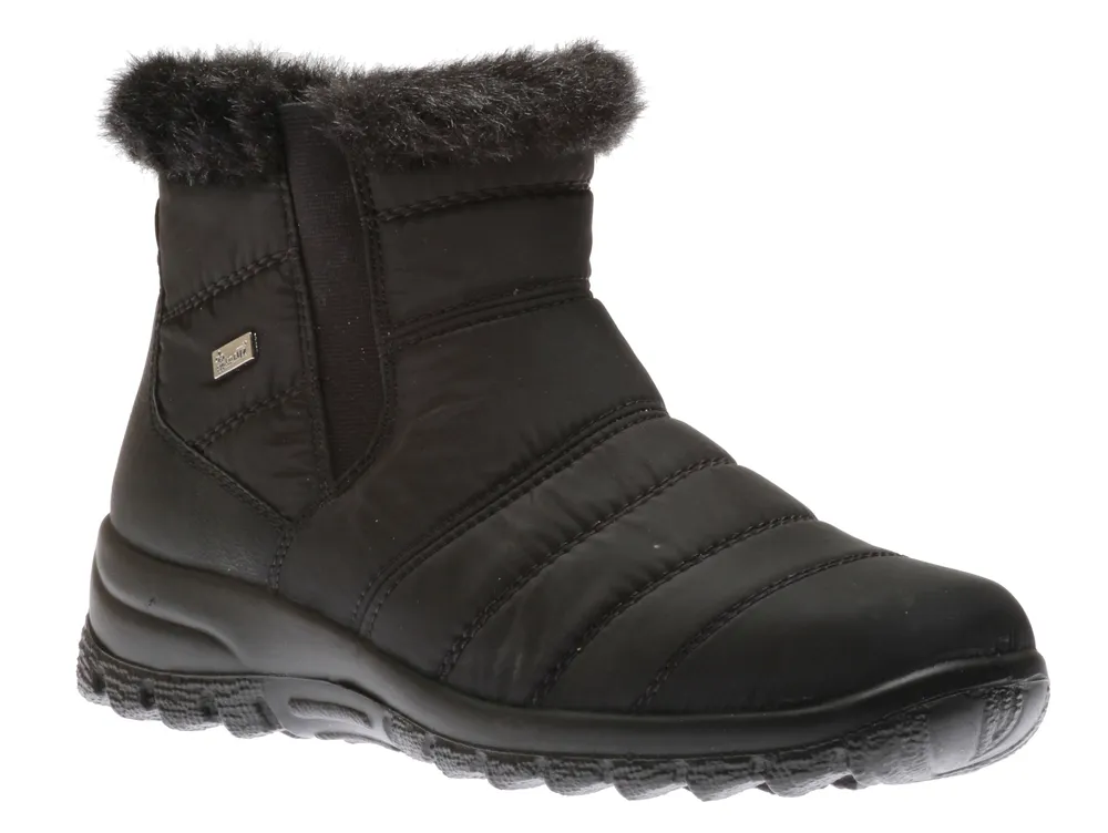 Swaziland Black Faux Fur Water-Resistant Boot